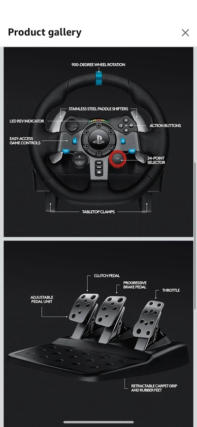 g29 racing wheel ps5/ps4/Pc -1