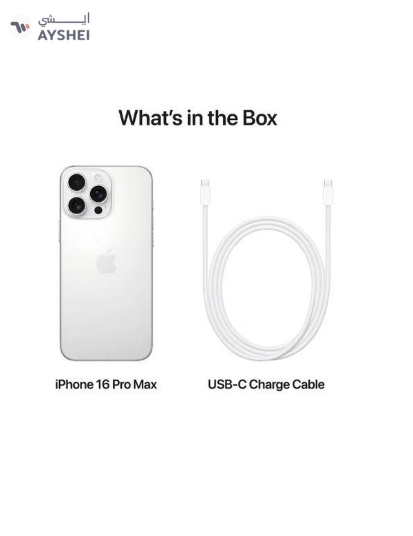 Apple iPhone 16 Pro Max 512GB White Titanium 5G With FaceTime - Middle East Version