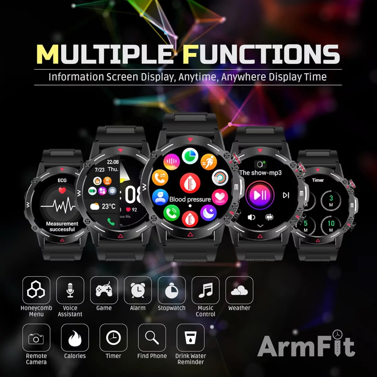 Armfit HULK Smart watch with AMOLED Always On Display Smart watches for men-3-3