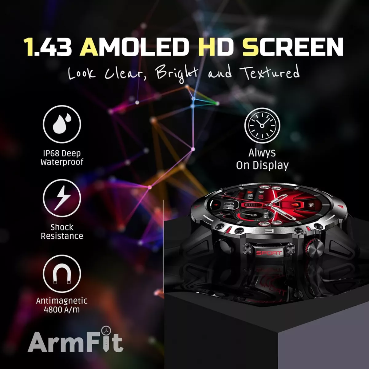 Armfit HULK Smart watch with AMOLED Always On Display Smart watches for men-5-5