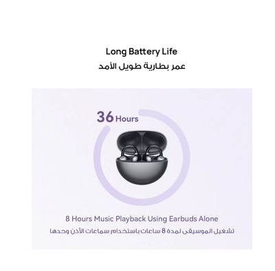 Huawei FreeClip Wireless Earphones, Bluetooth Earbuds, Futuristic Aesthetic Design-7
