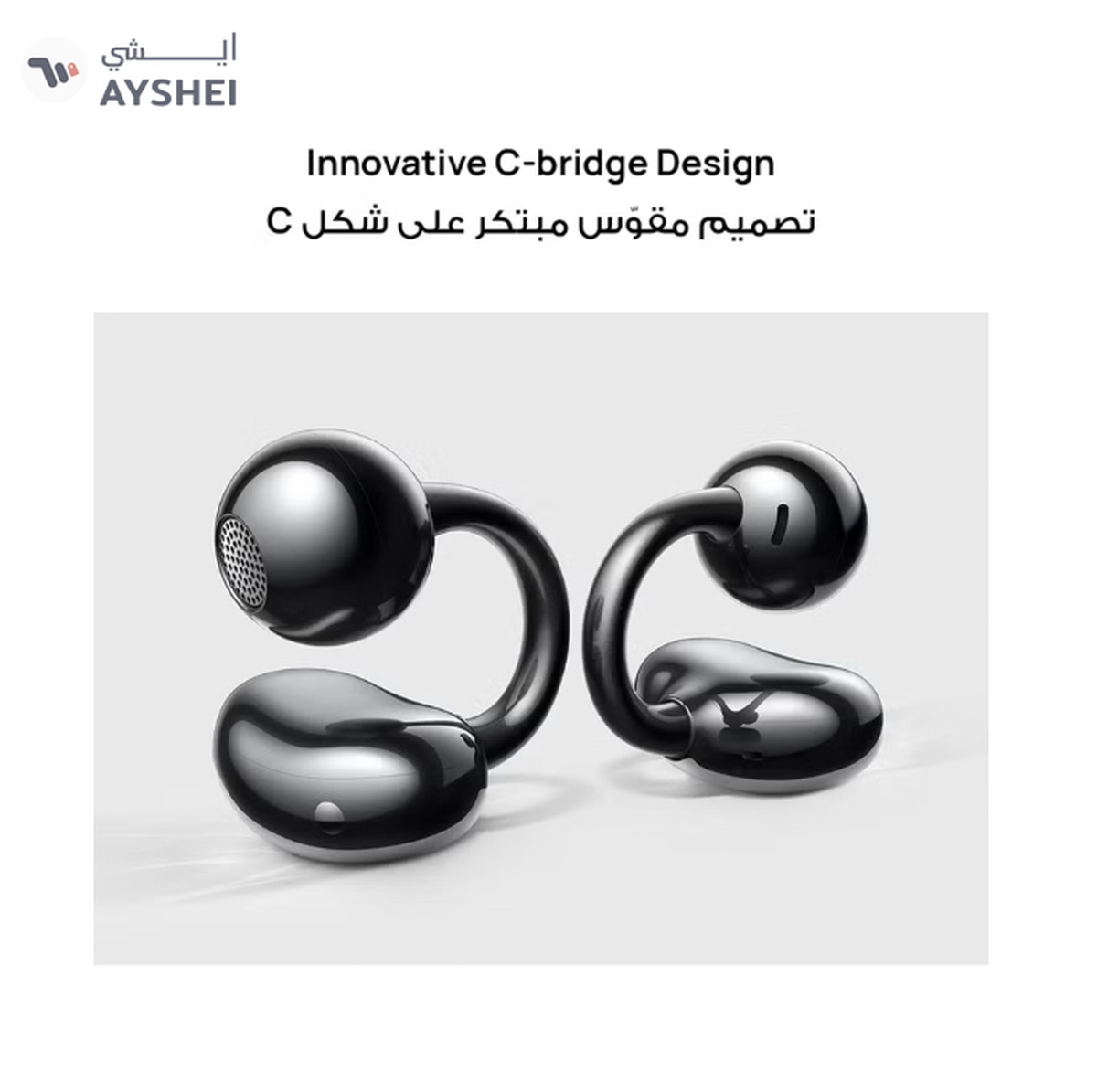 Huawei FreeClip Wireless Earphones, Bluetooth Earbuds, Futuristic Aesthetic Design-1-1