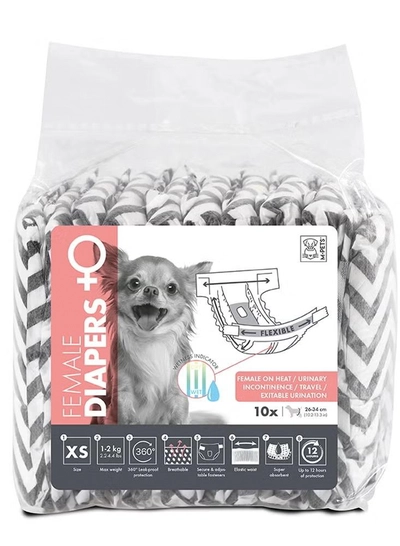 mpets Female Dog Diapers XS 10 Pack-0