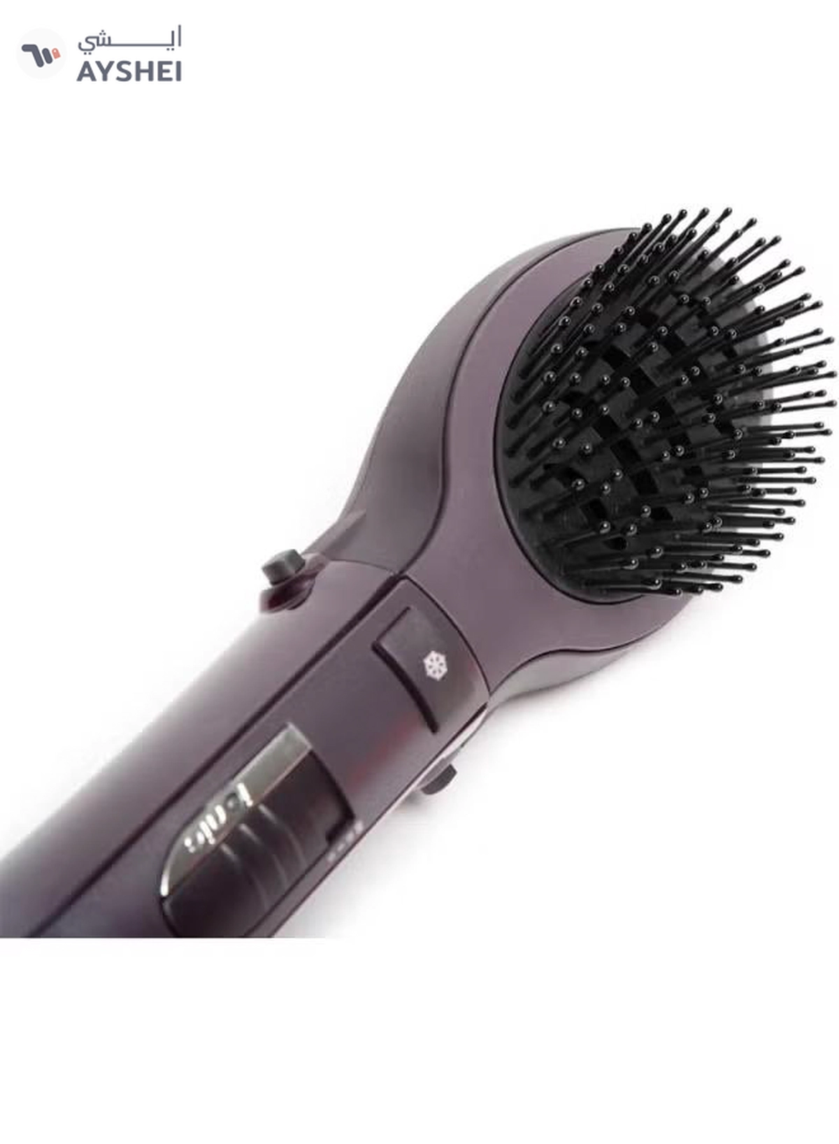 BaByliss Paddle Pro Air Styler | 1000W Powerful Styling Unisex Hairbrush | Dual Speed Temperature Setting Hair Dryer & Volumizer with Cool Air Button | Ionic Tech for Shiny Hair – AS115PSDE Purple/Black-3-3