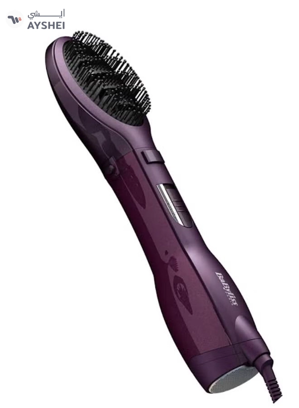 BaByliss Paddle Pro Air Styler | 1000W Powerful Styling Unisex Hairbrush | Dual Speed Temperature Setting Hair Dryer & Volumizer with Cool Air Button | Ionic Tech for Shiny Hair – AS115PSDE Purple/Black