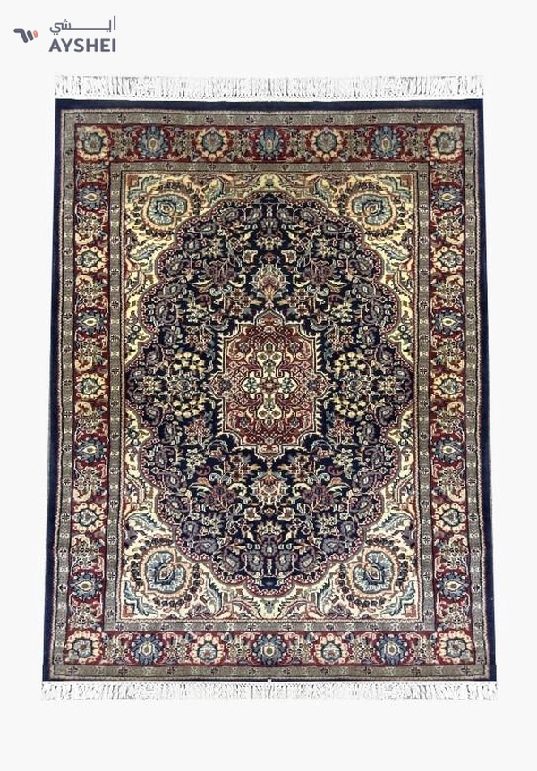Antique handmade pashmina silk carpet 