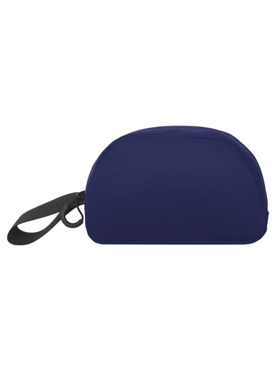 PARAJOHN Solid Wrist Bag With Strap and Zip Closure Blue-0