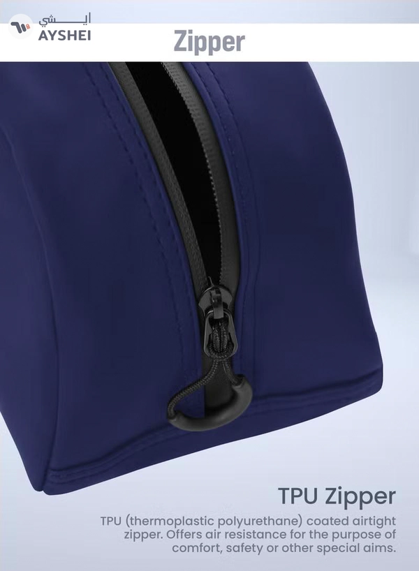 PARAJOHN Solid Wrist Bag With Strap and Zip Closure Blue
