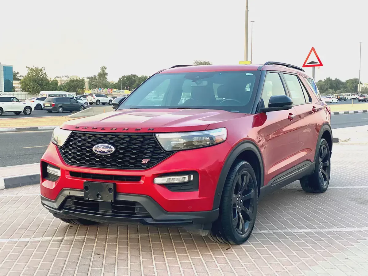 2022 Ford Explorer ST, maroon-1-1