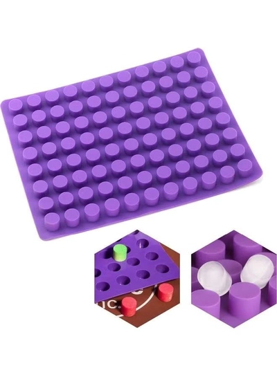 XiuWoo 88-Cavity Silicone Baking Mould Purple 17.76x11.22inch-1