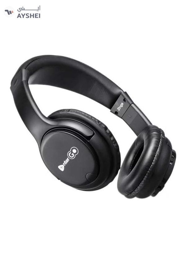 enter Go Powerbeat Zinga HD Bluetooth Headphone With Mic Black