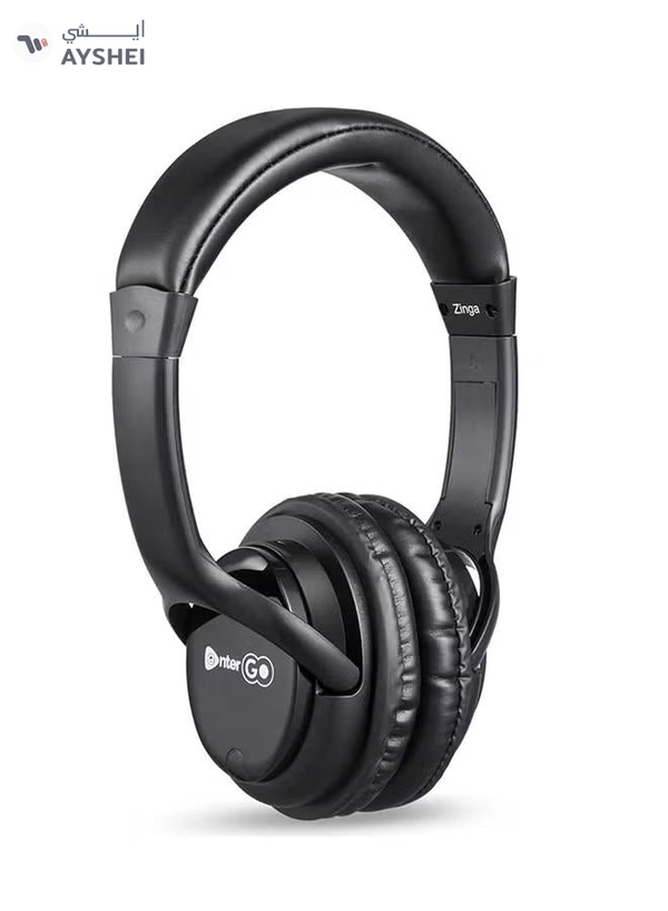 enter Go Powerbeat Zinga HD Bluetooth Headphone With Mic Black