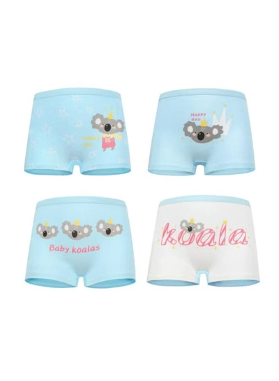 Babyqlo 4 Pack Koala Printed Boxer Multicolour-0