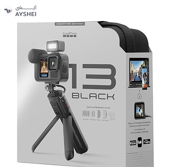 GoPro Hero13 Creator Edition - Includes Volta (Battery Grip, Tripod, Remote), Media Mod