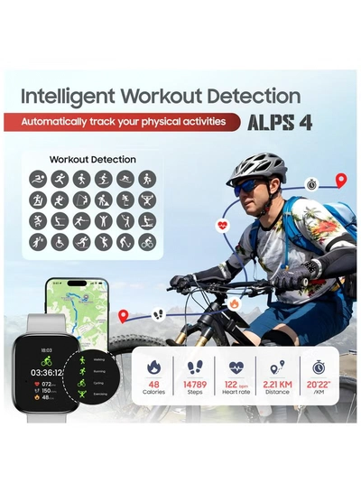 Swiss Military Alps 4 Smartwatch – White | 1.75" AMOLED | IP67 | Bluetooth Calling-7