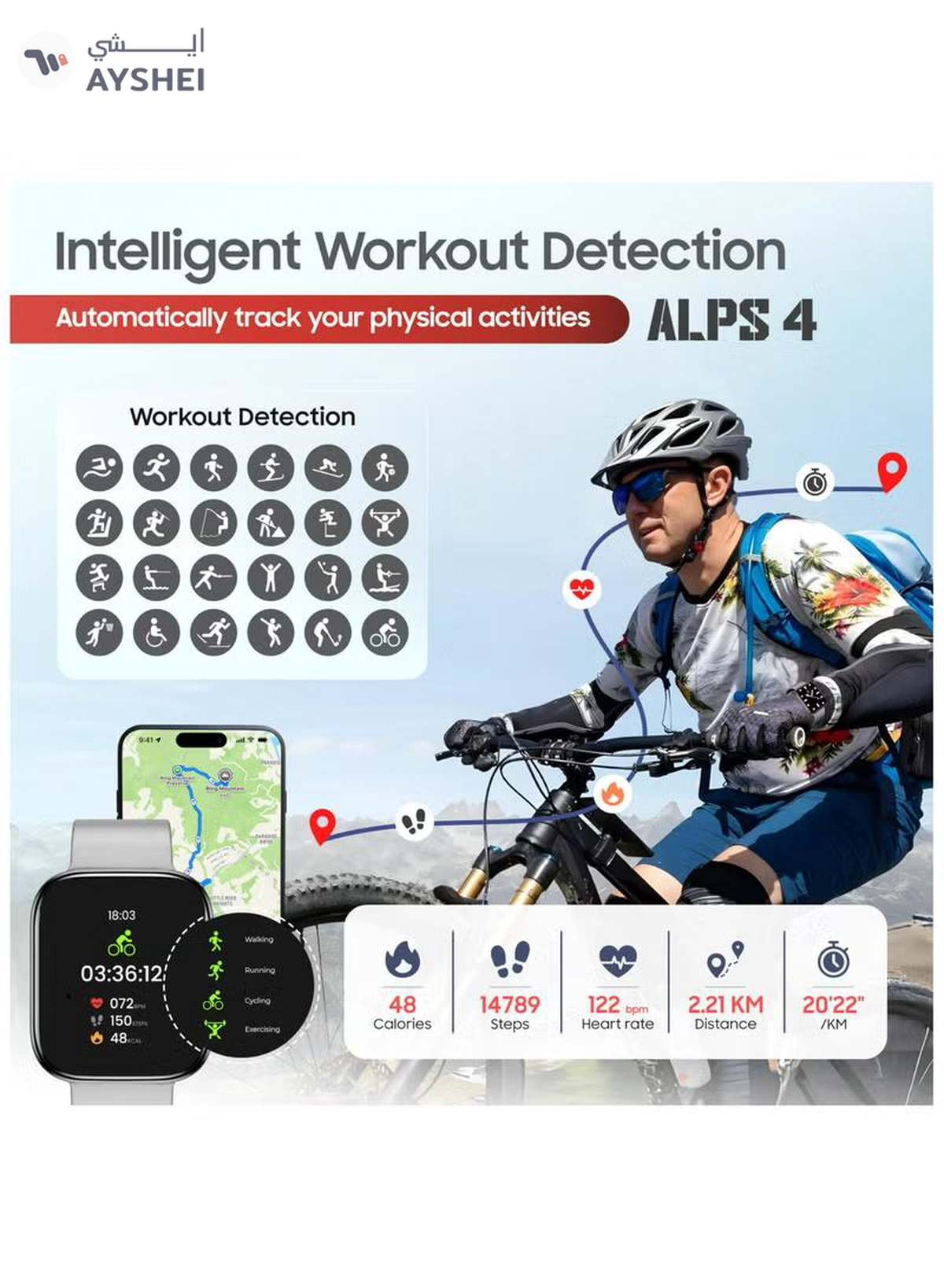 Swiss Military Alps 4 Smartwatch – White | 1.75" AMOLED | IP67 | Bluetooth Calling-7-7
