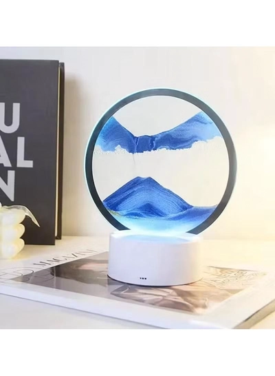 DubaiGallery Creative Quicksand Night Light with 7 Colors USB Sandscape Table Lamp Moving Sand Art Night Light 3D Natural Landscape Bedside Lamp Dimmable Moving Hourglass Night Lamp Office Home Decor Gifts-2