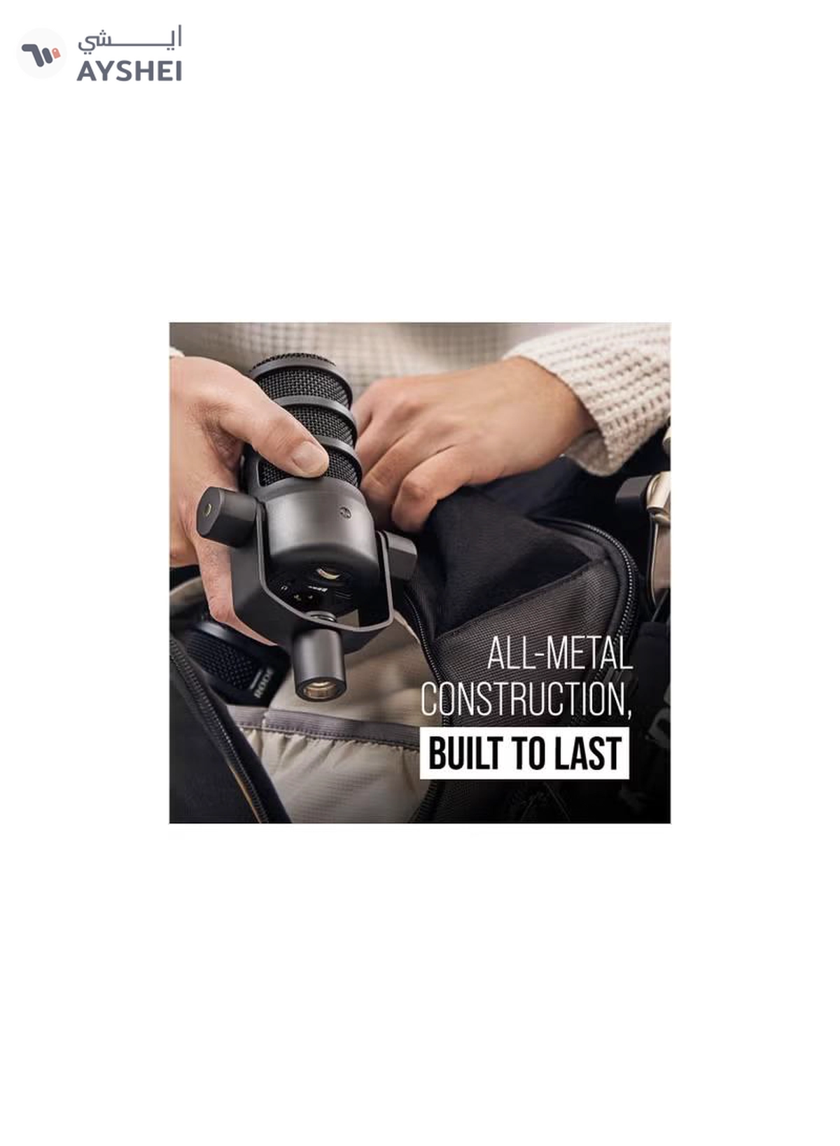 RODE Versatile Dynamic Broadcast Microphone With And Content Creation PODMICUSB BLACK-2-2