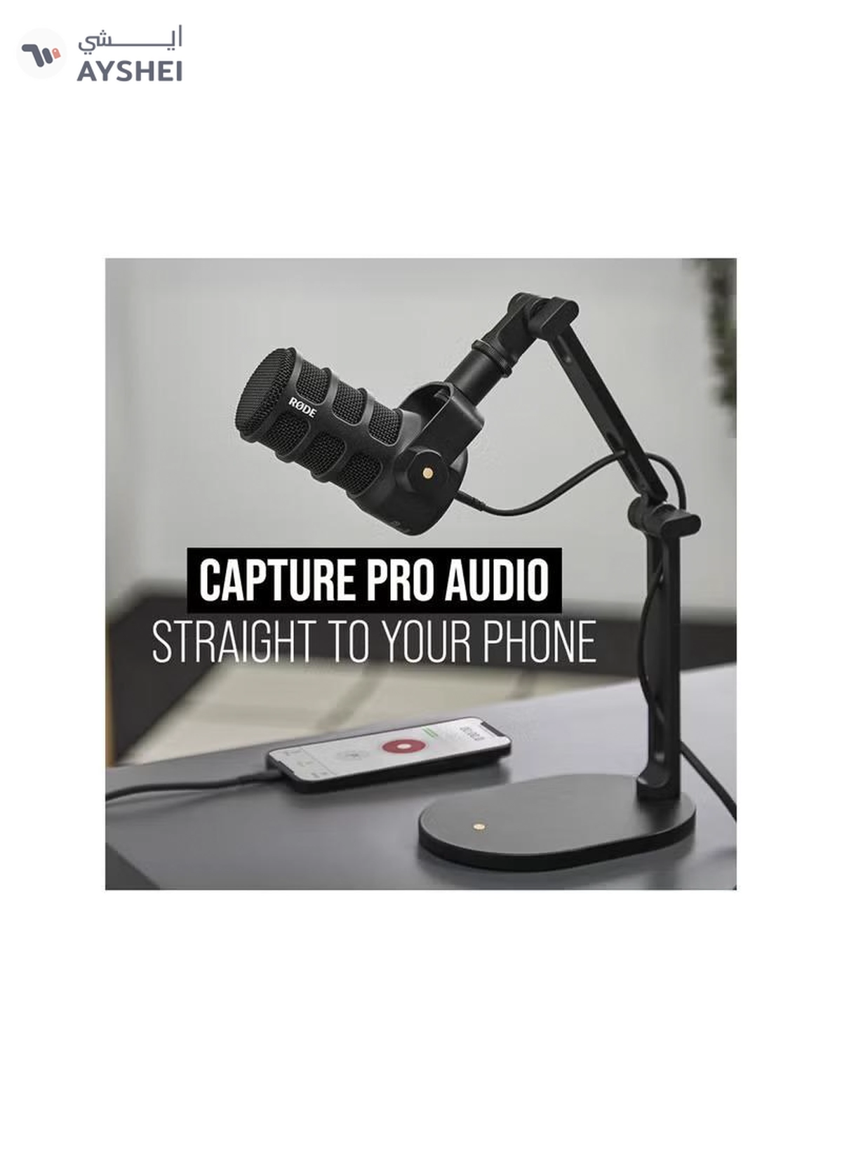 RODE Versatile Dynamic Broadcast Microphone With And Content Creation PODMICUSB BLACK-3-3