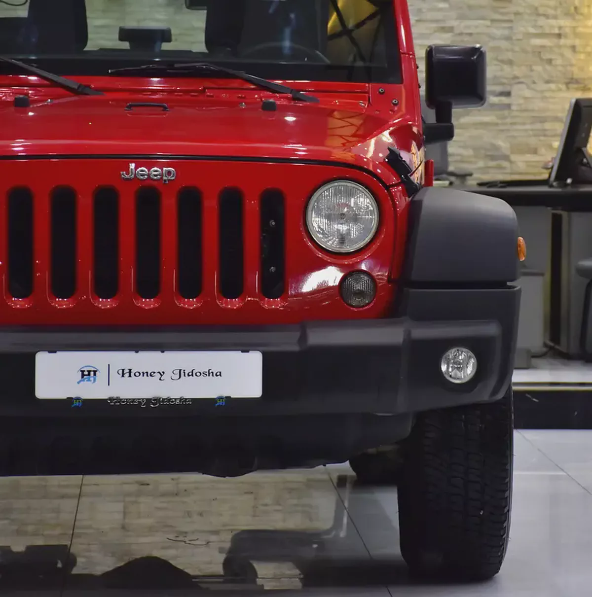 EXCELLENT DEAL for our Jeep Wrangler Sport ( 2017 Model ) in Red Color GCC Specs-3-3