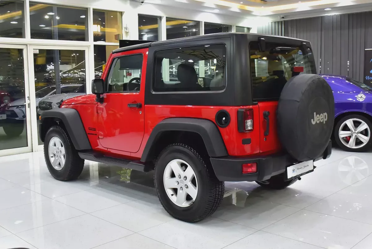 EXCELLENT DEAL for our Jeep Wrangler Sport ( 2017 Model ) in Red Color GCC Specs-6-6