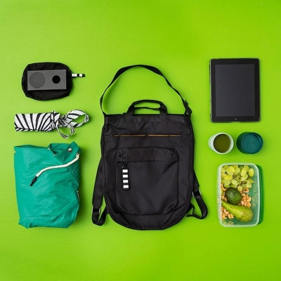 IKEA VÄRLDENS Travel Tote Bag, Black, 28x12x44 cm, 16L-2