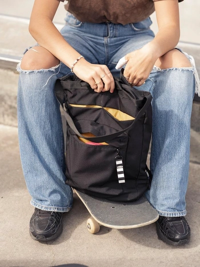 IKEA VÄRLDENS Travel Tote Bag, Black, 28x12x44 cm, 16L-6