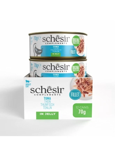 Schesir Complements Cat Wet Food in Jelly Can- Tuna 70gx12pcs-3