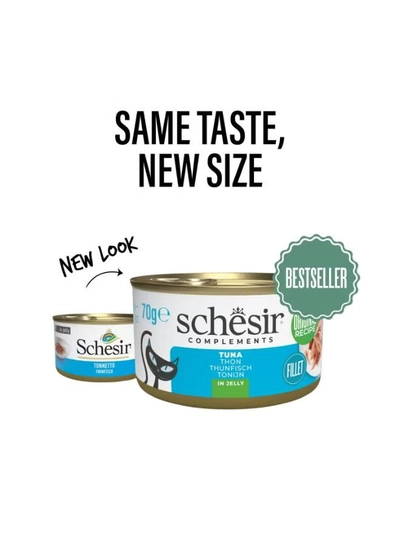 Schesir Complements Cat Wet Food in Jelly Can- Tuna 70gx12pcs-6