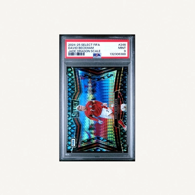 David Beckham - 2024-25 Panini Select FIFA - Field Level Jade Dragon Scale /28 - Graded PSA 9-0
