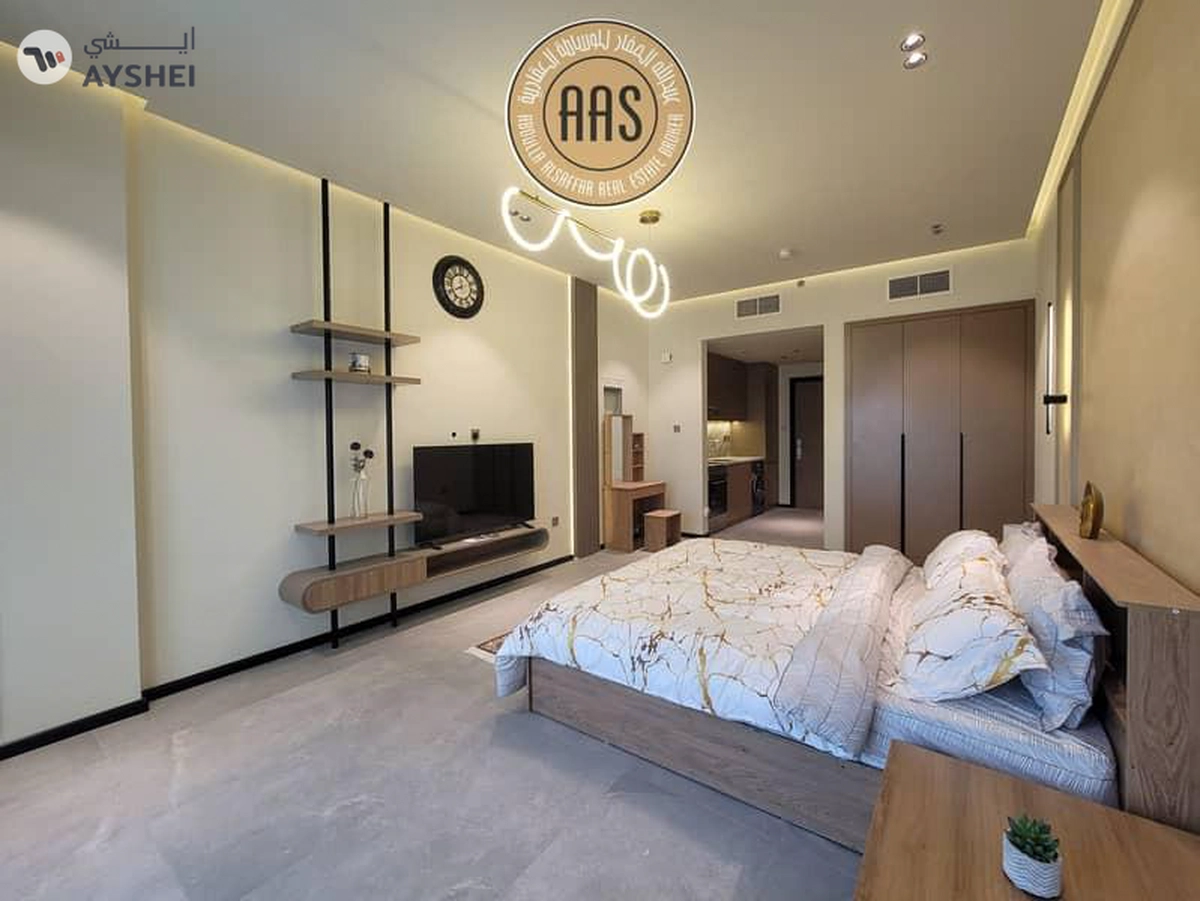 BRAND NEW FURNISHED STUDIO WITH BALCONY & POOL VIEW IN CENTER OF ARJAN-11-11