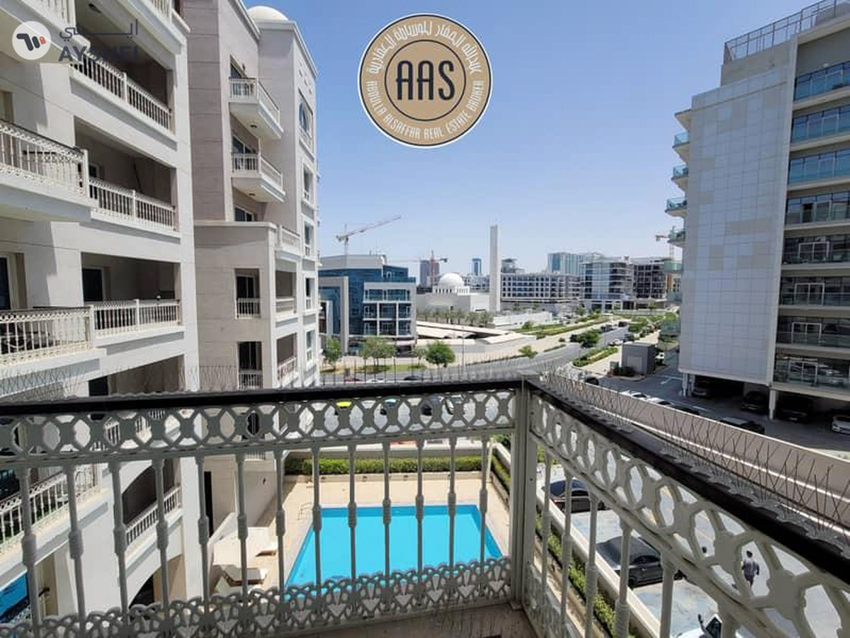 BRAND NEW FURNISHED STUDIO WITH BALCONY & POOL VIEW IN CENTER OF ARJAN-13-13