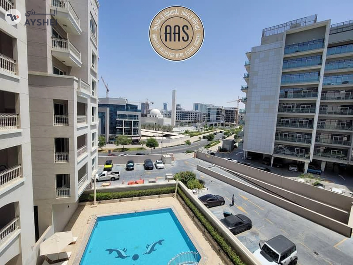 BRAND NEW FURNISHED STUDIO WITH BALCONY & POOL VIEW IN CENTER OF ARJAN-15-15
