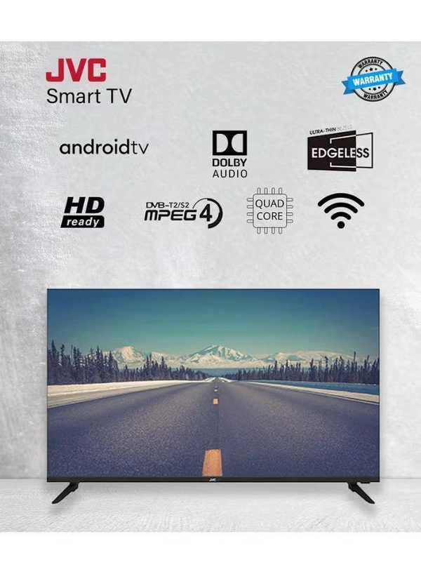 JVC 40 Inch Edgeless Full HD LED Android Smart TV with Dolby Audio + SOUNDBAR Black Bundle