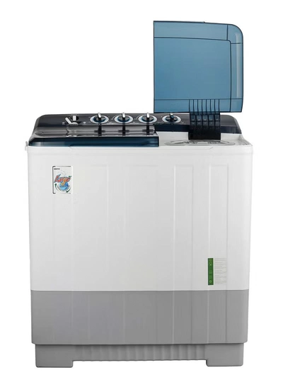 GEEPAS 20 Kg Twin Tub Semi-Automatic Washing Machine | 10 Kg Spin, Top Load | Energy-Efficient, Dual Wash/Spin Motor | White/Blue/Gray 20 kg 960 W GSWM6491 White/Blue/Gray-0