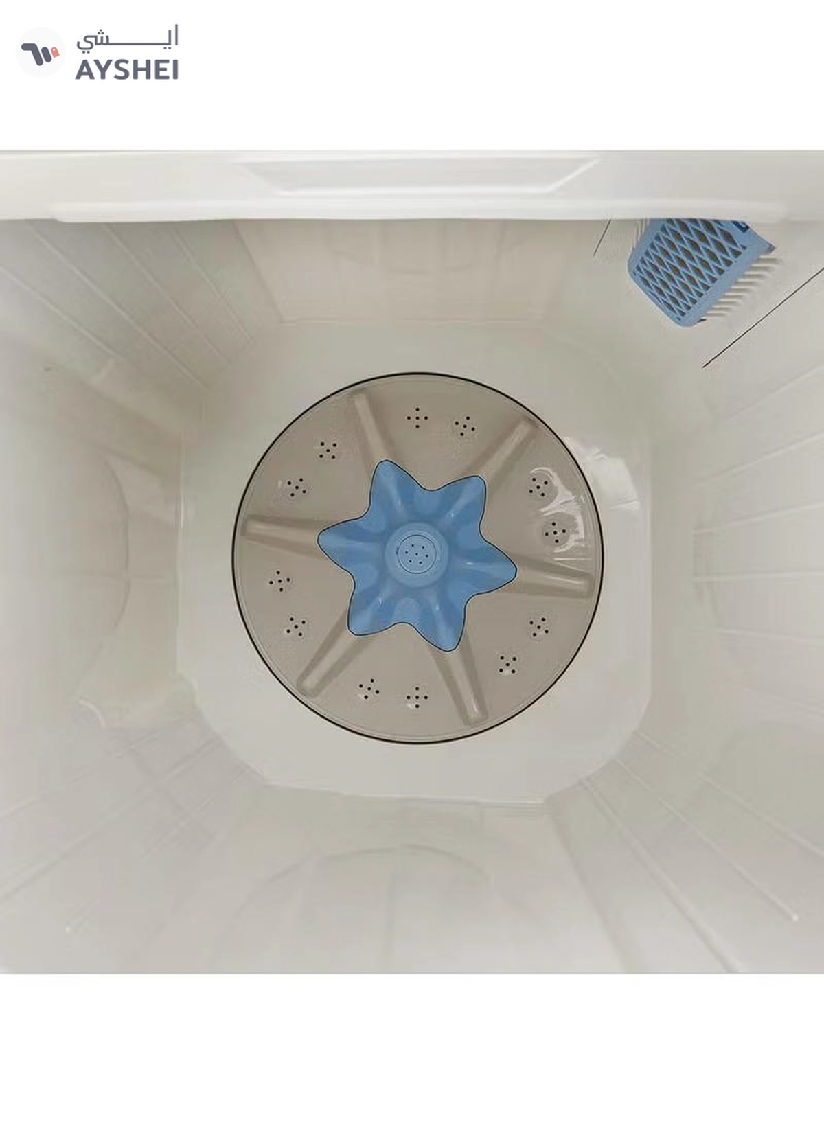 GEEPAS 20 Kg Twin Tub Semi-Automatic Washing Machine | 10 Kg Spin, Top Load | Energy-Efficient, Dual Wash/Spin Motor | White/Blue/Gray 20 kg 960 W GSWM6491 White/Blue/Gray-1-1