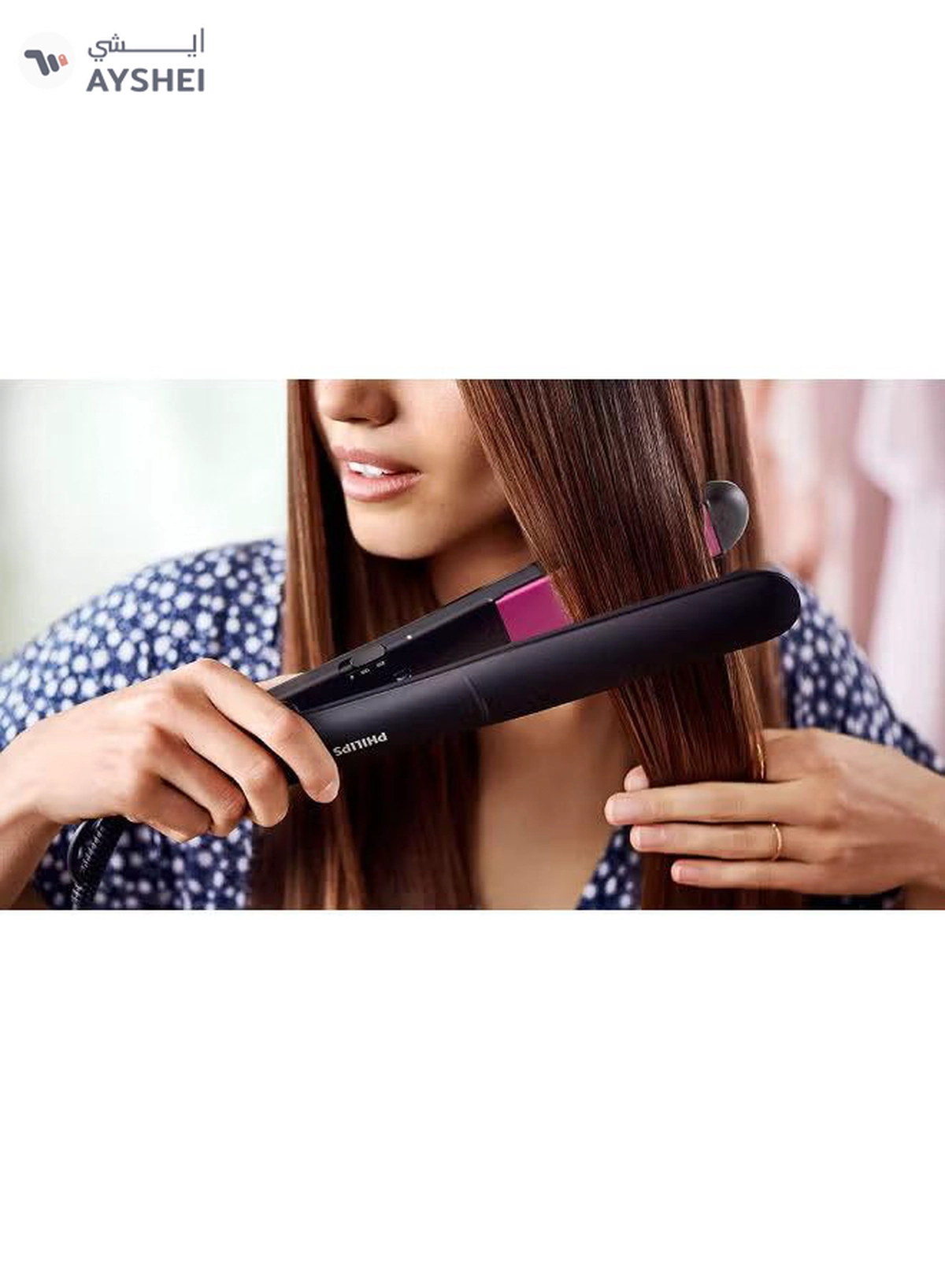 Philips BHS375 Thermo Protect Hair Straightener Black/Pink-1-1