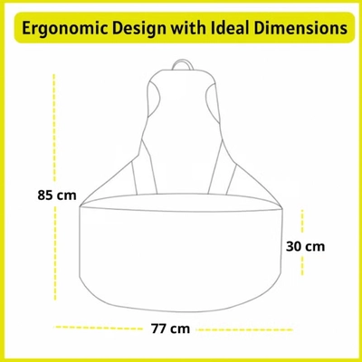 Premium Filled Gaming Bean Bag Chair – High-Back Quilted Seat, Side Pockets, Headphone Hanger & Water-Repellent Fabric – Ergonomic Support for Gaming, Lounge & Movie Nights-1