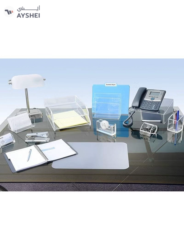 Eworld 2 Tier Clear Acrylic Magazine File Holder Document Storage Organising Stand