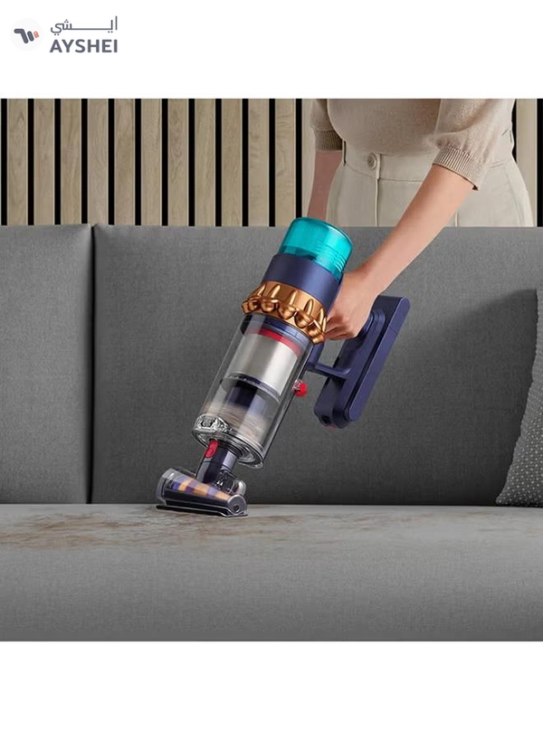 dyson Gen5detect Absolute most advance Cordless Vacuum technology with suction power of 262AW,up to 70 min run time, 4.5 hrs charging time, advance hepa Filtration 0.76 L 1.2 W Gen5detect Absolute prussian blue and copper