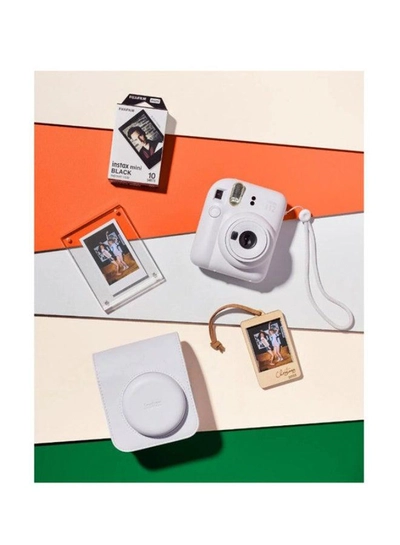 Fujifilm Instax Mini12 Instant Camera Kit (Clay White) Mini12 Camera case White,instax mini film 10pk Black frame, Acrylic Photo Frame,Wooden Photo Bag Tag/ornament-4