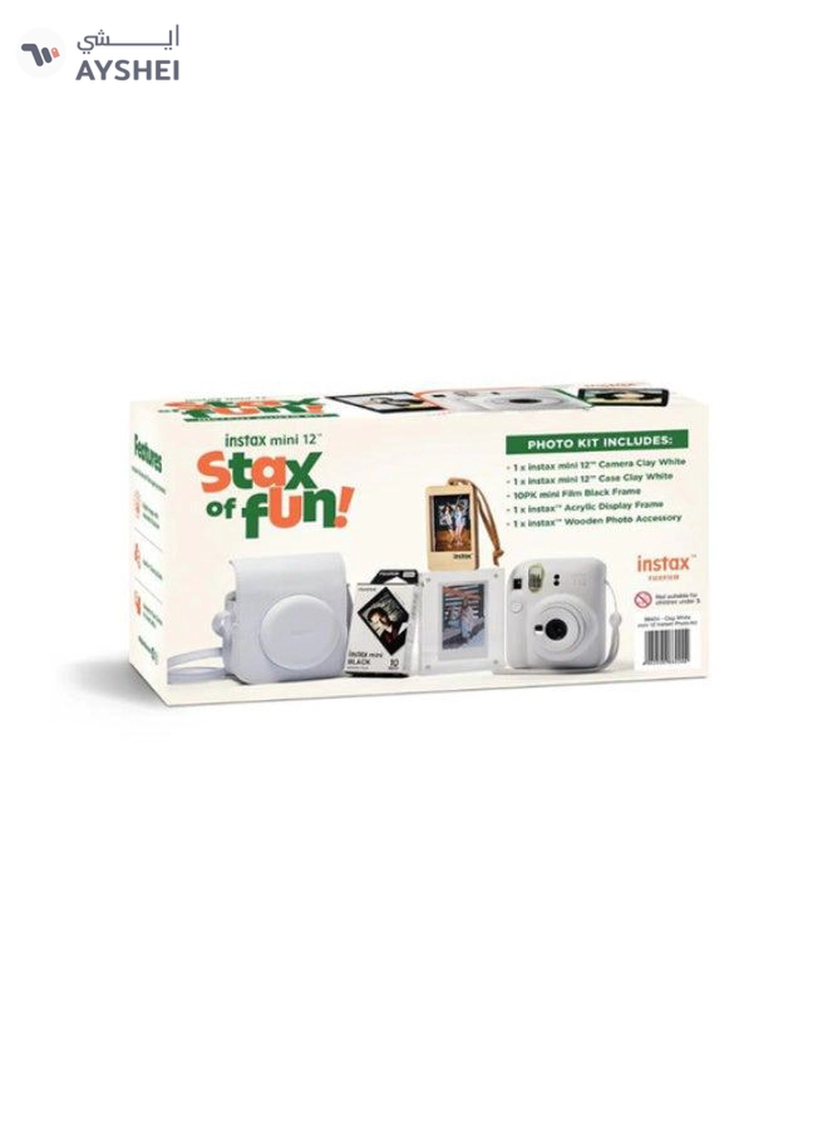 Fujifilm Instax Mini12 Instant Camera Kit (Clay White) Mini12 Camera case White,instax mini film 10pk Black frame, Acrylic Photo Frame,Wooden Photo Bag Tag/ornament-3-3