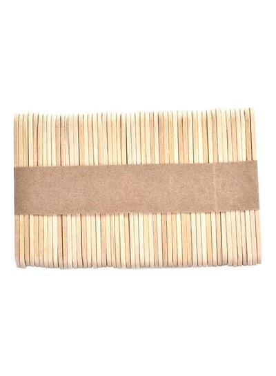 CYTHERIA 50-Piece Wooden Ice Cream Popsicle Stick Beige 93mm-4