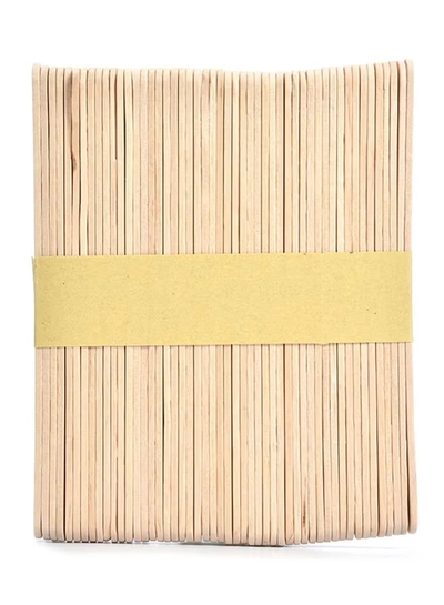 CYTHERIA 50-Piece Wooden Ice Cream Popsicle Stick Beige 93mm-0