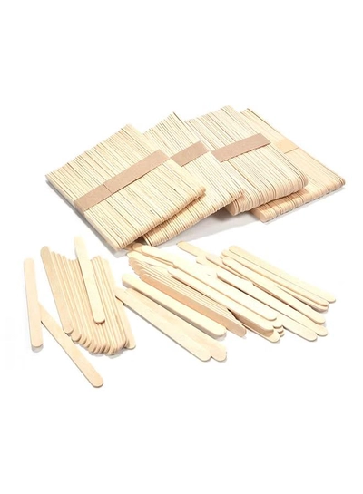CYTHERIA 50-Piece Wooden Ice Cream Popsicle Stick Beige 93mm-1