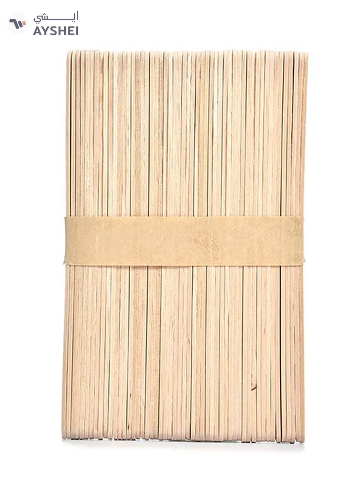 CYTHERIA 50-Piece Wooden Ice Cream Popsicle Stick Beige 93mm-2-2