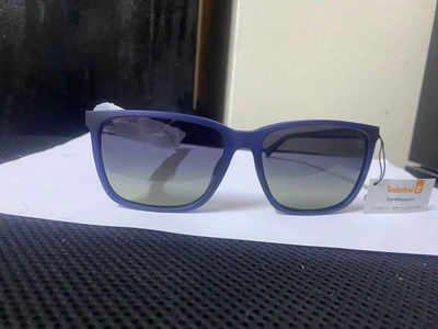 Timberland TB9280-H Polarized Men’s Sunglasses | Square Blue Acetate Frame-1