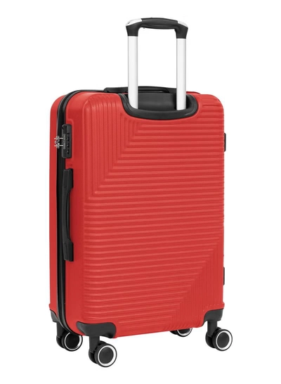 PARAJOHN Medium 24-Inch ABS Lightweight Hardshell Luggage Trolley | carrying 20kg 4-Wheel Spinner Suitcase Red-4