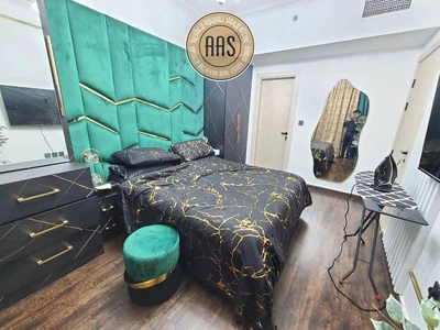 Elegant furnished 1bhk 2bathrooms in 100k balcony wardrobes 1parking-11