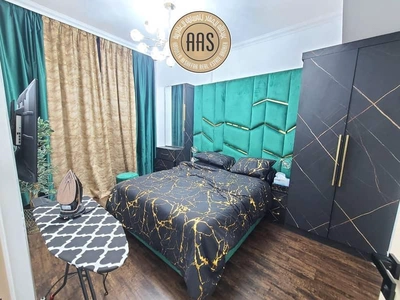 Elegant furnished 1bhk 2bathrooms in 100k balcony wardrobes 1parking-17